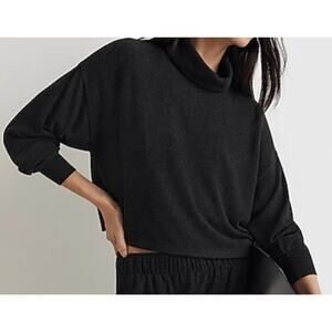 Madewell Brushed Jersey Funnelneck Long Sleeve Casual Sweater US Women's S